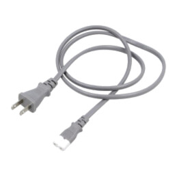 Cablu; 2x0,75mm2; IEC C7 mamă,JIS 8303 mufă; PVC; 1m; gri; 7A; 125V