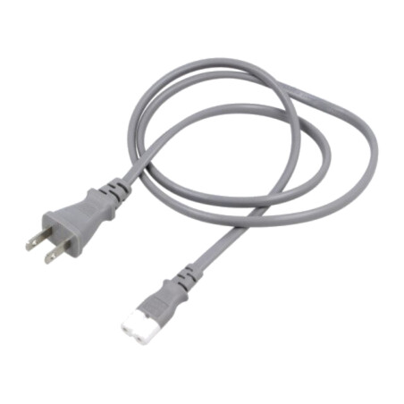 Cablu; 2x0,75mm2; IEC C7 mamă,JIS 8303 mufă; PVC; 1m; gri; 7A; 125V