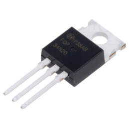 Tranzistor: N-MOSFET; unipolar; 200V; 20A; 180W; TO220-3
