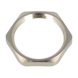 Piuliţă; cu împământare; PG11; alamă; nichel; Thk: 3mm; Cheie: 21mm