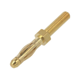 Conector: banană 4mm; mufă; 32A; 60VDC; neizolat; 36mm; aurit