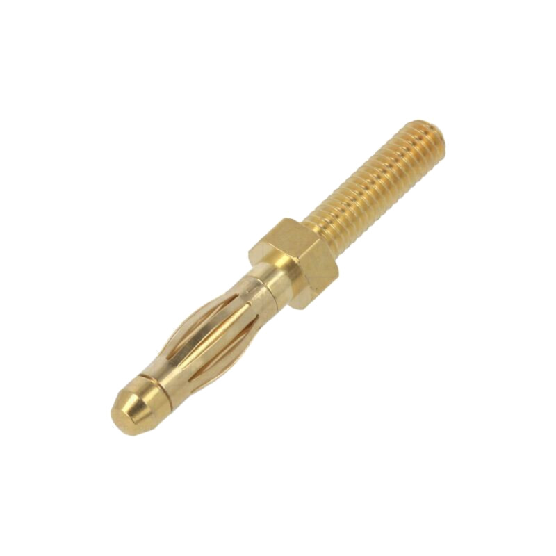 Conector: banană 4mm; mufă; 32A; 60VDC; neizolat; 36mm; aurit
