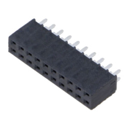 Conector: şiruri pini; mamă; PIN: 14; 2,54mm; aurit; THT; soclu