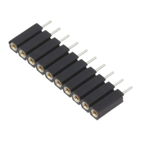 Conector: şiruri pini; soclu; mamă; PIN: 10; drept; 2,54mm; THT; 1x10