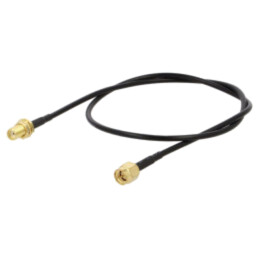 Cablu; 0,5m; SMA tată,SMA mamă; negru; drept; 50Ω