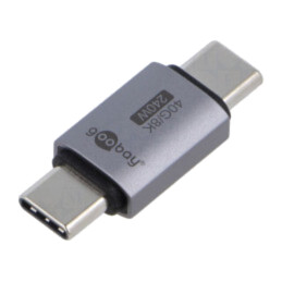 Adaptor; USB 4.0; USB C mufă,din ambele părţi; nichelat