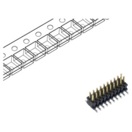 Conector: şiruri pini; tată; PIN: 20; 1,27mm; gold flash; SMT; soclu