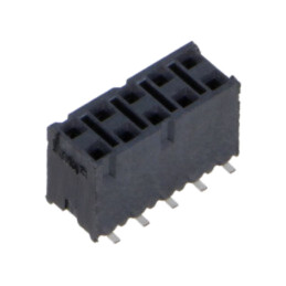 Conector: şiruri pini; mamă; PIN: 10; 2,54mm; aurit; SMT; soclu