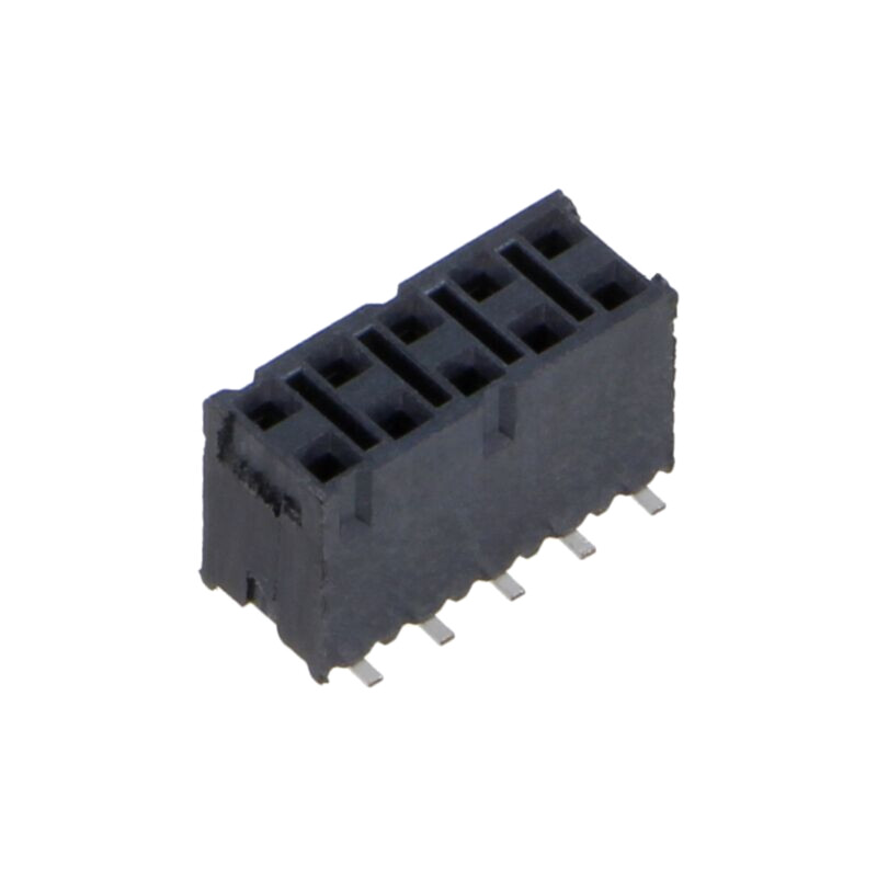 Conector: şiruri pini; mamă; PIN: 10; 2,54mm; aurit; SMT; soclu