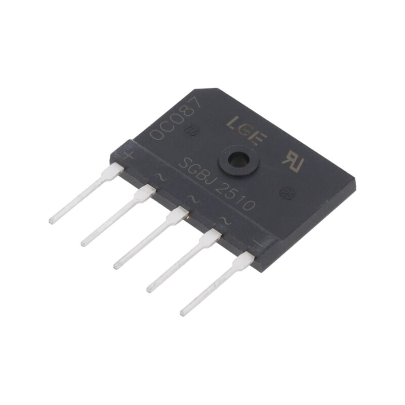 Punte redresoare: trifazat; Urmax: 1kV; If: 25A; Ifsm: 300A; THT