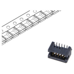 Conector: PCB-PCB; tată; PIN: 10; 1,27mm; TFM; argintat selectiv