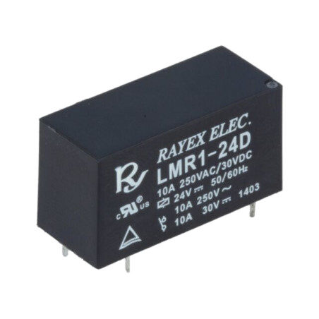 Releu: electromagnetic; SPDT; Ubobină: 24VDC; 12A; 12A/250VAC; LMR1
