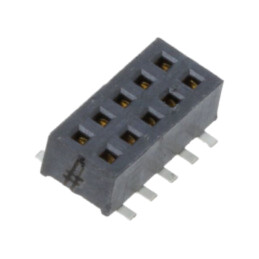 Conector: şiruri pini; mamă; PIN: 10; 1,27mm; aurit; SMT; soclu