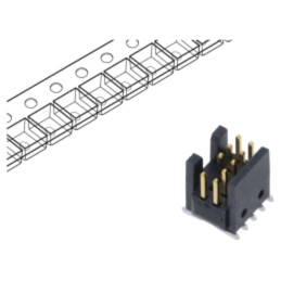 Conector: şiruri pini; tată; PIN: 10; 1,27mm; gold flash; SMT; soclu