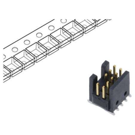 Conector: şiruri pini; tată; PIN: 10; 1,27mm; gold flash; SMT; soclu