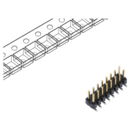 Conector: şiruri pini; tată; PIN: 16; 2,54mm; aurit; SMT; şir pini