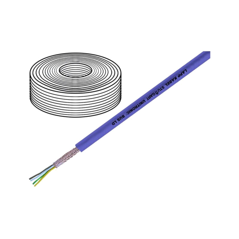Cablu; UNITRONIC® BUS LD; 2x2x0,22mm2; litat; Cu; PVC; violet; 250V Cablu; UNITRONIC® BUS LD; 2x2x0,22mm2; litat; Cu; PVC; violet; 250V