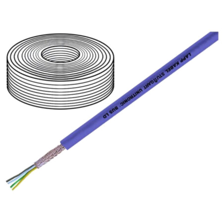 Cablu; UNITRONIC® BUS LD; 2x2x0,22mm2; litat; Cu; PVC; violet; 250V