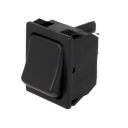 ROCKER; DPDT; Poz: 2; ON-ON; 10A/250VAC; neagră; fără; R13-177-AC