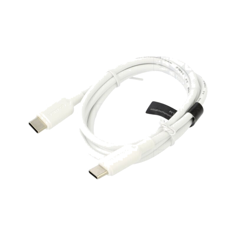 Cablu; USB 2.0; USB C mufă,din ambele părţi; nichelat; 1m; alb Cablu; USB 2.0; USB C mufă,din ambele părţi; nichelat; 1m; alb