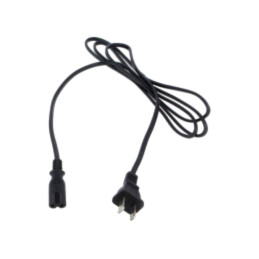 Cablu; 2x18AWG; IEC C7 mamă,NEMA 1-15 (A) mufă; PVC; 1,8m; negru