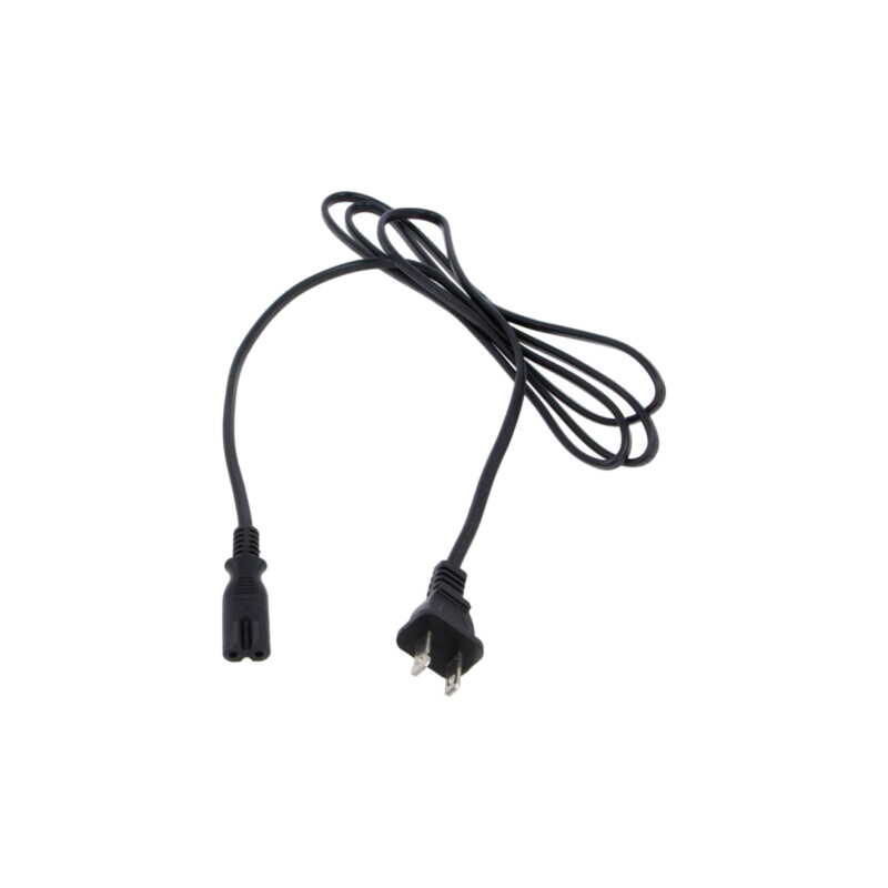 Cablu; 2x18AWG; IEC C7 mamă,NEMA 1-15 (A) mufă; PVC; 1,8m; negru