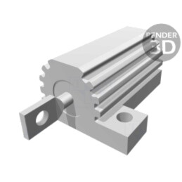 Rezistor: bobinat; cu radiator; înşurubare; 68Ω; 16W; ±5%; 50ppm/°C