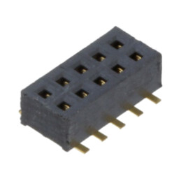 Conector: şiruri pini; mamă; PIN: 10; 1,27mm; aurit; SMT; soclu