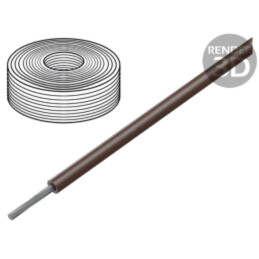 Cablu; SiF; 1x6mm2; litat; Cu; LSZH,silicon; maro; -60÷180°C; 100m