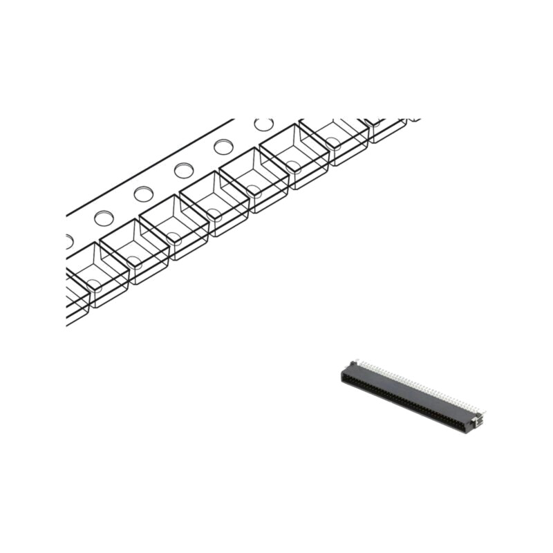 Conector: PCB-PCB; tată; PIN: 80; 1,27mm; -55÷125°C; termoplast