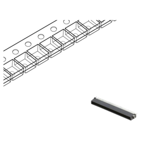 Conector: PCB-PCB; tată; PIN: 80; 1,27mm; -55÷125°C; termoplast