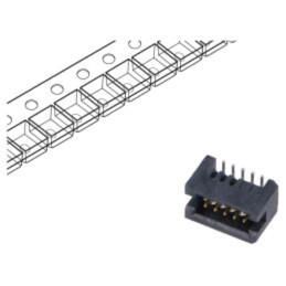 Conector: PCB-PCB; tată; PIN: 10; 1,27mm; TFM; argintat selectiv