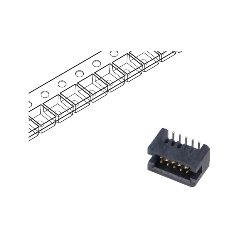 Conector: PCB-PCB; tată; PIN: 10; 1,27mm; TFM; argintat selectiv Conector: PCB-PCB; tată; PIN: 10; 1,27mm; TFM; argintat selectiv