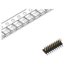 Conector: şiruri pini; tată; PIN: 20; 1,27mm; aurit; SMT; soclu; rolă