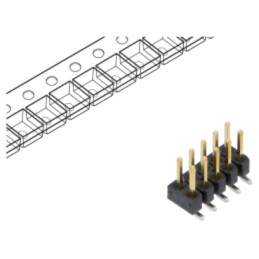 Conector: şiruri pini; tată; PIN: 10; 2,54mm; aurit; SMT; şir pini