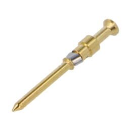 Pin; tată; aliaj cupru; nichelat,aurit; 0,14÷0,37mm2; Han® D; 10A
