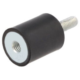Atenuator de vibraţii; M8; Ø: 30mm; gumă; Lung: 20mm; H: 8mm; 1690N