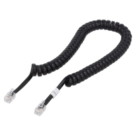 Cablu: pentru telefon; spiralat; RJ10 mufă,din ambele părţi