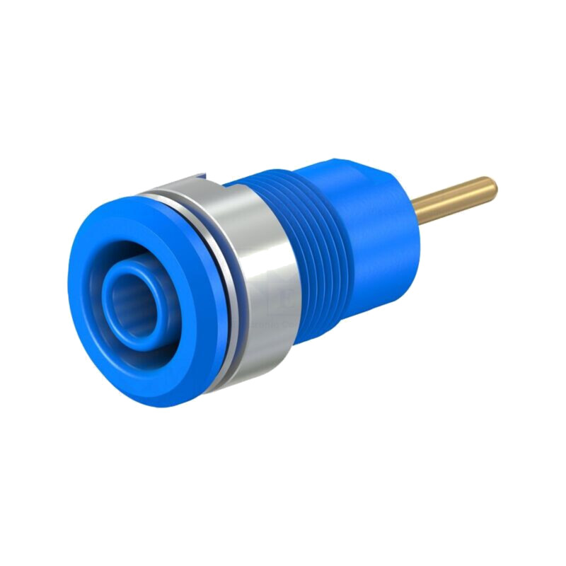 Conector: banană 4mm; soclu; 24A; 1kV; Orif: Ø12,2mm; albastră Conector: banană 4mm; soclu; 24A; 1kV; Orif: Ø12,2mm; albastră