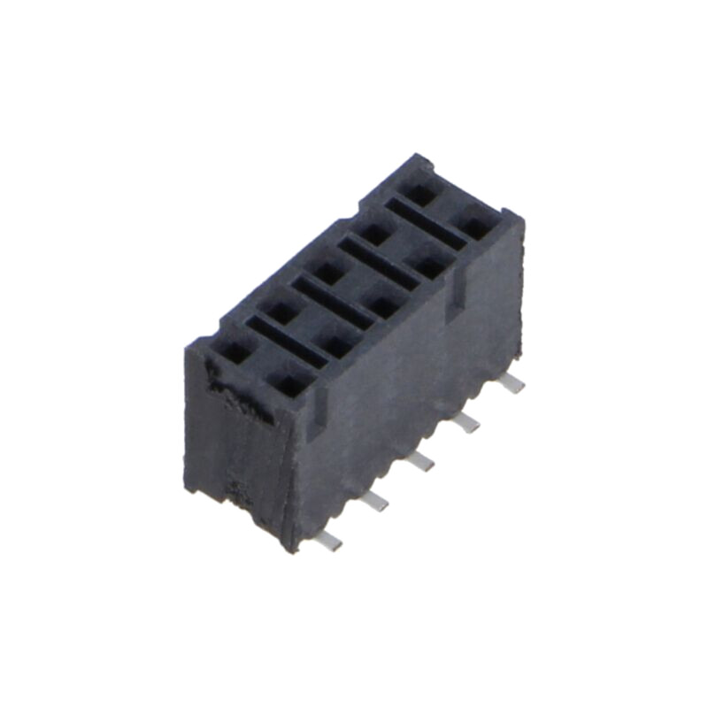 Conector: şiruri pini; mamă; PIN: 10; 2,54mm; aurit; SMT; soclu; rolă