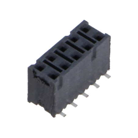 Conector: şiruri pini; mamă; PIN: 10; 2,54mm; aurit; SMT; soclu; rolă