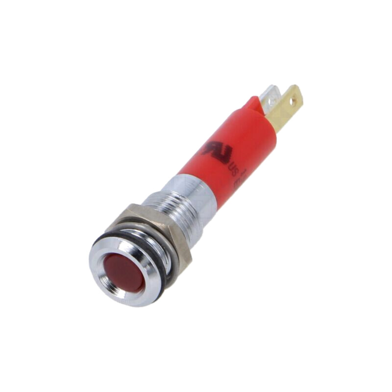 Lampă de control: LED; plată; roşie; 24VDC; Ø8mm; metal Lampă de control: LED; plată; roşie; 24VDC; Ø8mm; metal