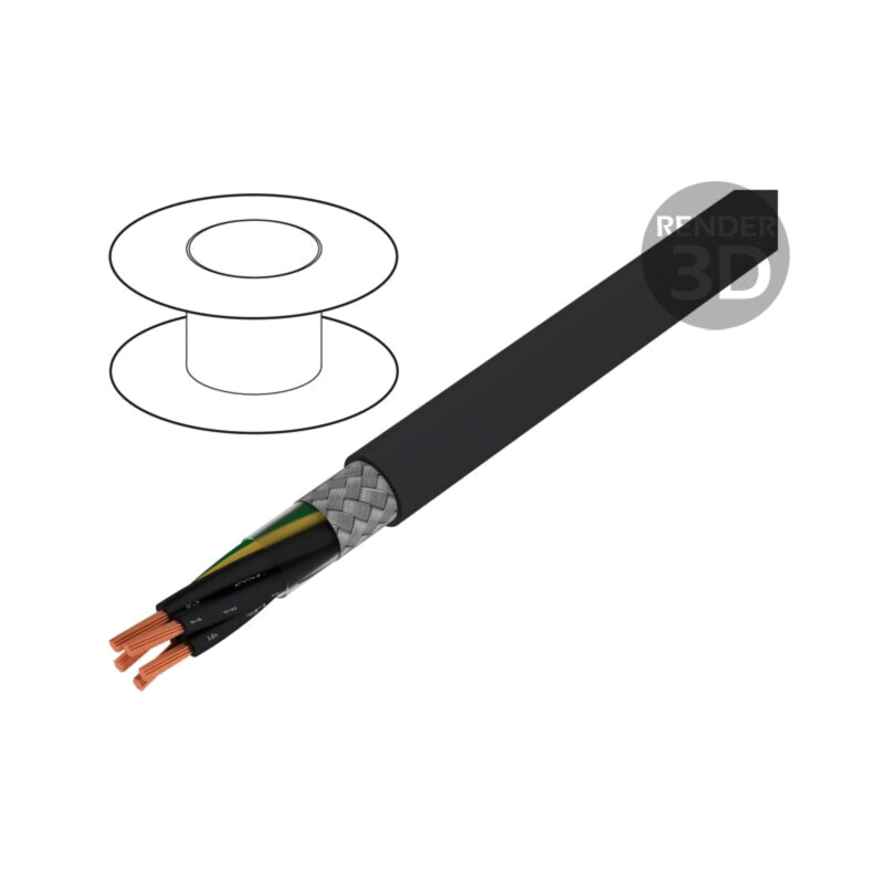 Cablu; ÖLFLEX® CLASSIC 115 CY BK; 5G0,5mm2; PVC; negru; 300V,500V Cablu; ÖLFLEX® CLASSIC 115 CY BK; 5G0,5mm2; PVC; negru; 300V,500V