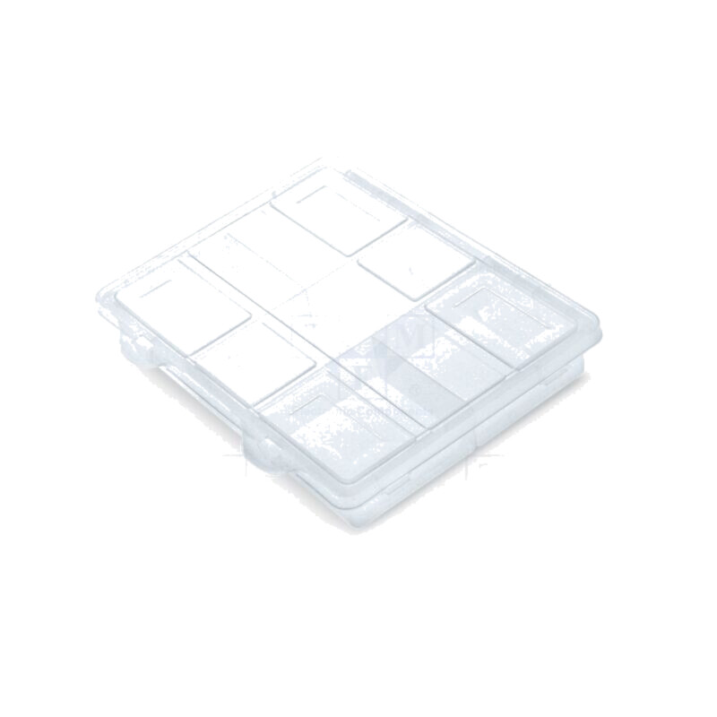 Container: colectiv; cu partiții; transparentă; 200x160x35mm Container: colectiv; cu partiții; transparentă; 200x160x35mm