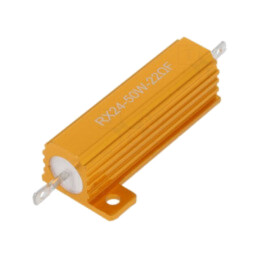 Rezistor: bobinat; cu radiator; 22Ω; 50W; ±1%; 50ppm/°C; pt.lipit