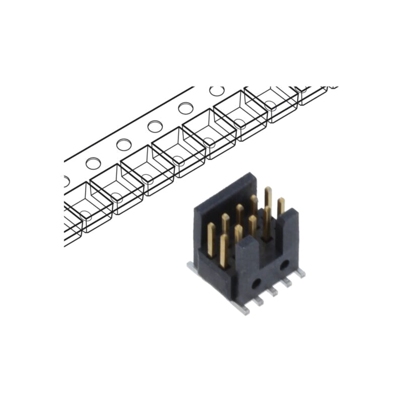 Conector: şiruri pini; tată; PIN: 10; 1,27mm; gold flash; SMT; soclu Conector: şiruri pini; tată; PIN: 10; 1,27mm; gold flash; SMT; soclu