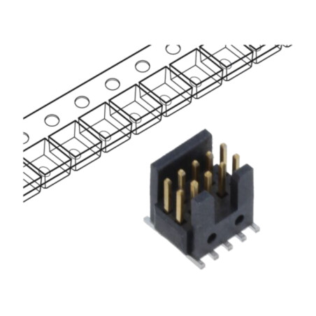 Conector: şiruri pini; tată; PIN: 10; 1,27mm; gold flash; SMT; soclu