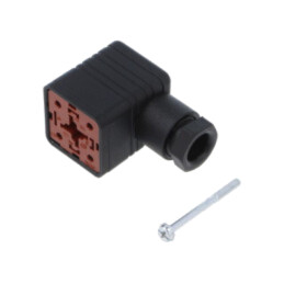 Conector: cu valvă; mufă; format A; 18mm; mamă; PIN: 4; în unghi 90°