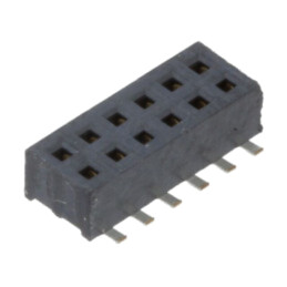 Conector: şiruri pini; mamă; PIN: 12; 1,27mm; gold flash; SMT; soclu