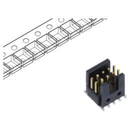 Conector: şiruri pini; tată; PIN: 10; 1,27mm; gold flash; SMT; soclu